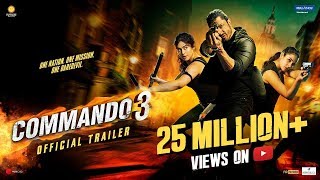 Commando 3 Trailer, Commando 3 Trailer in Hindi  dubbed , Vidyut Jamwal, Adah Sharma