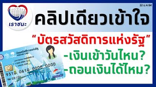 #เราชนะ กลุ่มคนถือบัตรสวัสดิการแห่งรัฐ เงินเข้าวันไหน เท่าไหร่ ต้องฟัง