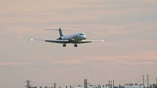 McDonnell Douglas MD-88 Operated By USA Jet Airlines Landing On Runway 25 at Windsor Int'l Airport.