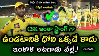 Ambati Rayudu said that after Dhoni Raina played a key role in CSK victories |CSK Success Credit