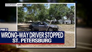 Police officer stops wrong-way driver in St. Petersburg