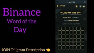 Theme Crypto Adoption WOTD | Binance Crypto WODL Answers Today | All Letters WOTD | 18 Dec 2024