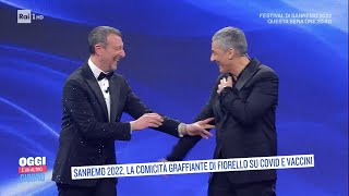 Sanremo 2022, la comicità graffiante di Fiorello su Covid e vaccini-Oggi è un altro giorno03/02/2022