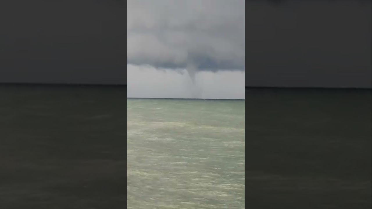 Waterspout Forms On Lake Erie SE Of Crystal Beach - YouTube