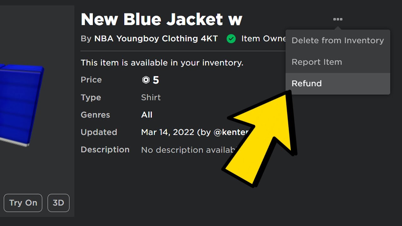 How To REFUND ITEMS In ROBLOX (Working Method) - Refund Items On Roblox ...