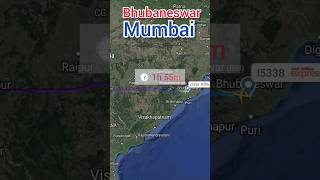 Bhubaneswar to Mumbai flight Route ✈️ ||  Odisha to Maharashtra  ||