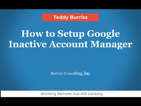 How do I activate Google Inactive Account Manager?