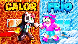 CALOR vs FRIO Reto de Construcción en Minecraft 🔥❄️