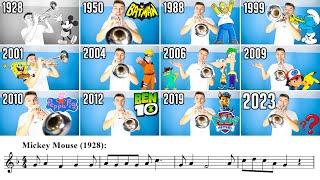 Evolution of Cartoon Music (1900-2023) BUT.. with Sheet Music / Notes!