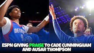 ESPN believes Cade Cunningham and Ausar Thompson will have a great season with the Detroit Pistons