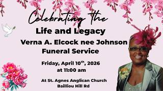 Verna A. Elcock nee Johnson Funeral Service