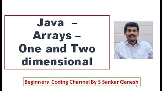 Java | Arrays | One and Two dimensional Array | Syntax | Programs | Matrix Addition | CS8392-OOP | 8