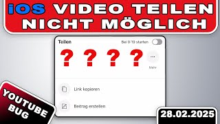 Youtube Bug report Videos sharing with other apps on IOS devices sometimes not possible