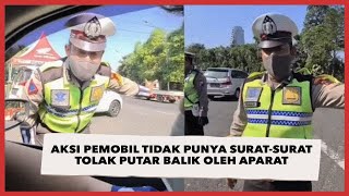 Ngotot Ingin ke Surabaya Tanpa Hasil Swab dan Vaksin, Petugas Paksa Pemobil Putar Balik