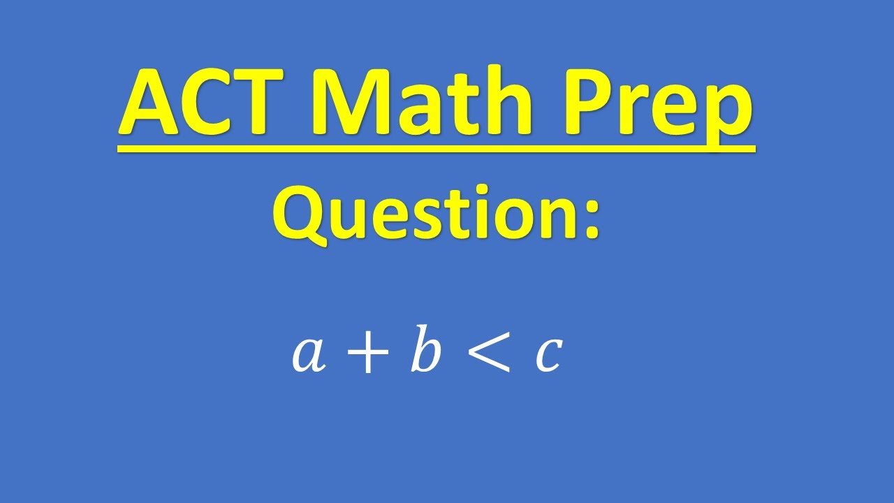 Act Math Prep Youtube