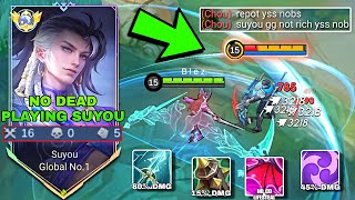 SUYOU BEST BUILD \u0026 EMBLEM TO DOMINATE META HEROES IN SOLO RANKED GAME!! (Playing Suyou No Dead!!)