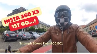 Insta 360 x3 First Go: Lunchtime Ride on my Triumph Street Twin 900 EC1