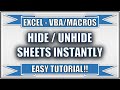 Excel - VBA - Use Macros to Hide/Unhide Sheets