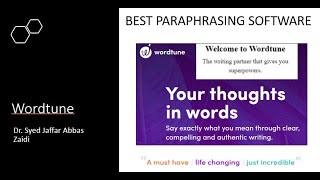 Wordtune : Best paraphrasing software