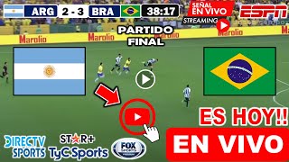 Argentina vs. Brasil en vivo, donde ver, a que hora juega Argentina vs. Brasil Preolímpico 2024 hoy