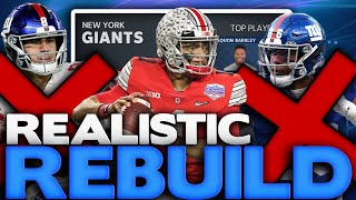 Realistic Rebuild Of The New York Giants! Barkley is Out And Fields Replaces Jones Madden 21 Rebuild
