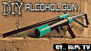 DIY ปืนแอลกอฮอล์ ตัวยาว แบบง่ายๆ(Alcohol gun) #เล่นเพื่อความบันเทิงเท่านั้น