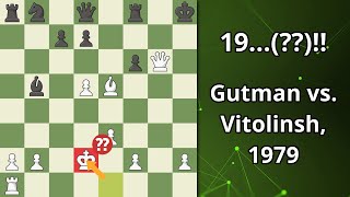 Greatest Defensive Chess Move Of All Time? Gutman vs. Vitolinsh, 1979