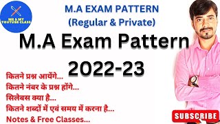 M.A Pre. & Final Exam Pattern 2022-23 & Syllabus