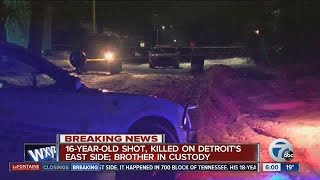16-year-old shot, killed by brother on Detroit's east side