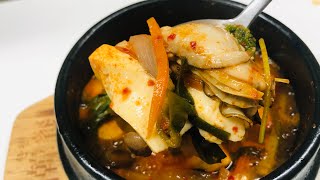 (5-7)カキキムチチゲ作り方(생굴 김치찌개) #韓国料理簡単　#牡蠣　#キムチ　#チゲ　#鍋