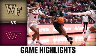 Wake Forest vs. Virginia Tech Match Highlights | 2025 ACC Womens's Basketball