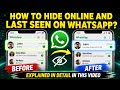 Hide WhatsApp Last Seen and Online Status Easily#whataappstatus 