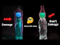 Experiment at home || sanitaizer vs water bottle || glass bottle craft ideas