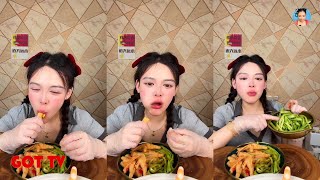 【XiaoYu ASMR】대창 동파육 새우 족발 중국 먹방 샤오위 실시간라이브편집。CHINESE FOOD。040125。8