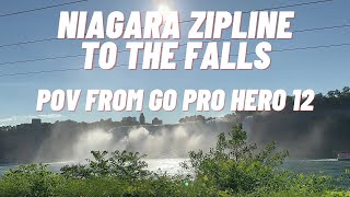 Wildplay Niagara Falls Zipline to the Falls | POV Go Pro Hero 12 Chest Strap \u0026 Wrist Strap