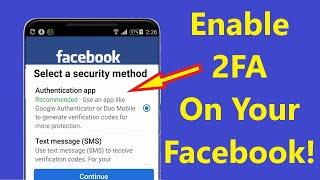 How to Put Two Factor Authentication 2FA on Your Facebook Account!! - Howtosolveit