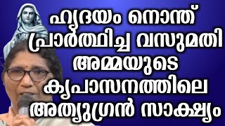 ഹൃദയം നൊന്ത് പ്രാർത്ഥിച്ച വസുമതി അമ്മയുടെ കൃപാസനത്തിലെ അത്യുഗ്രൻ സാക്ഷ്യം.. | @vimalahridayam