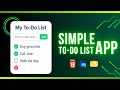 How to Build a Simple To-Do List App (With Storage)