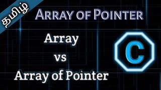 40.Array of Pointers in C || Tamil Pro Techniques ||