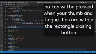 Virtual Keyboard and it's GUI using Python and Mediapipe