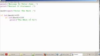 Python Tutorial : Nested If Statement In Python Tamil Part-23