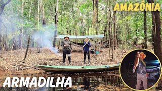 ACAMPAMENTO com PESCARIA DE ARMADILHA,pegamos um TRAİRÃO da Amazônia