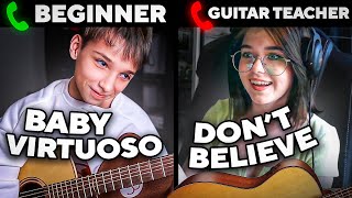 Professional GUITARIST Pretends to be a BABY to Guitar Lessons | PRANK