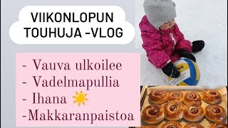 Vadelmapullia ja viikonlopun touhuja | Viikonloppuvlog | Perhearki