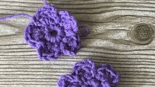 Five-Petal Crochet Flower Tutorial 🧶 🌺