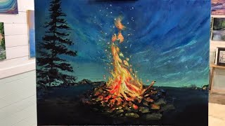 HOW TO PAINT A CAMPFIRE 🔥 STEP BY STEP TUTORIAL