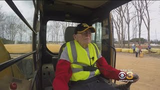 98-Year-Old Man Celebrates Birthday Smashing Cars, Playing With Construction Equipment