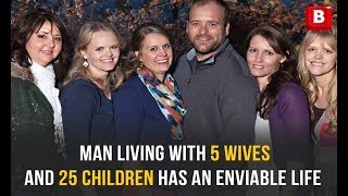 Man living with 5 wives and 25 children has an enviable life