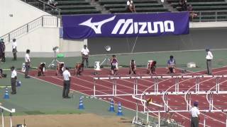 全日本実業団対抗陸上2015 男子110mH予選4組和戸達哉14.27(-1.5) Tatsuya WADO1st 首藤貴之 福田博之