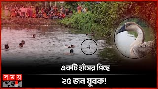 ঠাকুরগাঁওয়ে ঐতিহ্যবাহী হাঁস খেলা | Traditional Duck Game in Thakurgaon | Somoy National